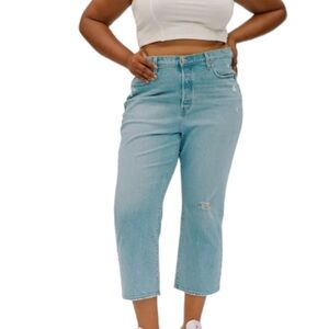 Levis Ribcage Straight Ankle Jeans Light Denim Ultra High Rise NWT Size 20